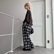 ルーズオフショルスウェットPO/ダークブラウン