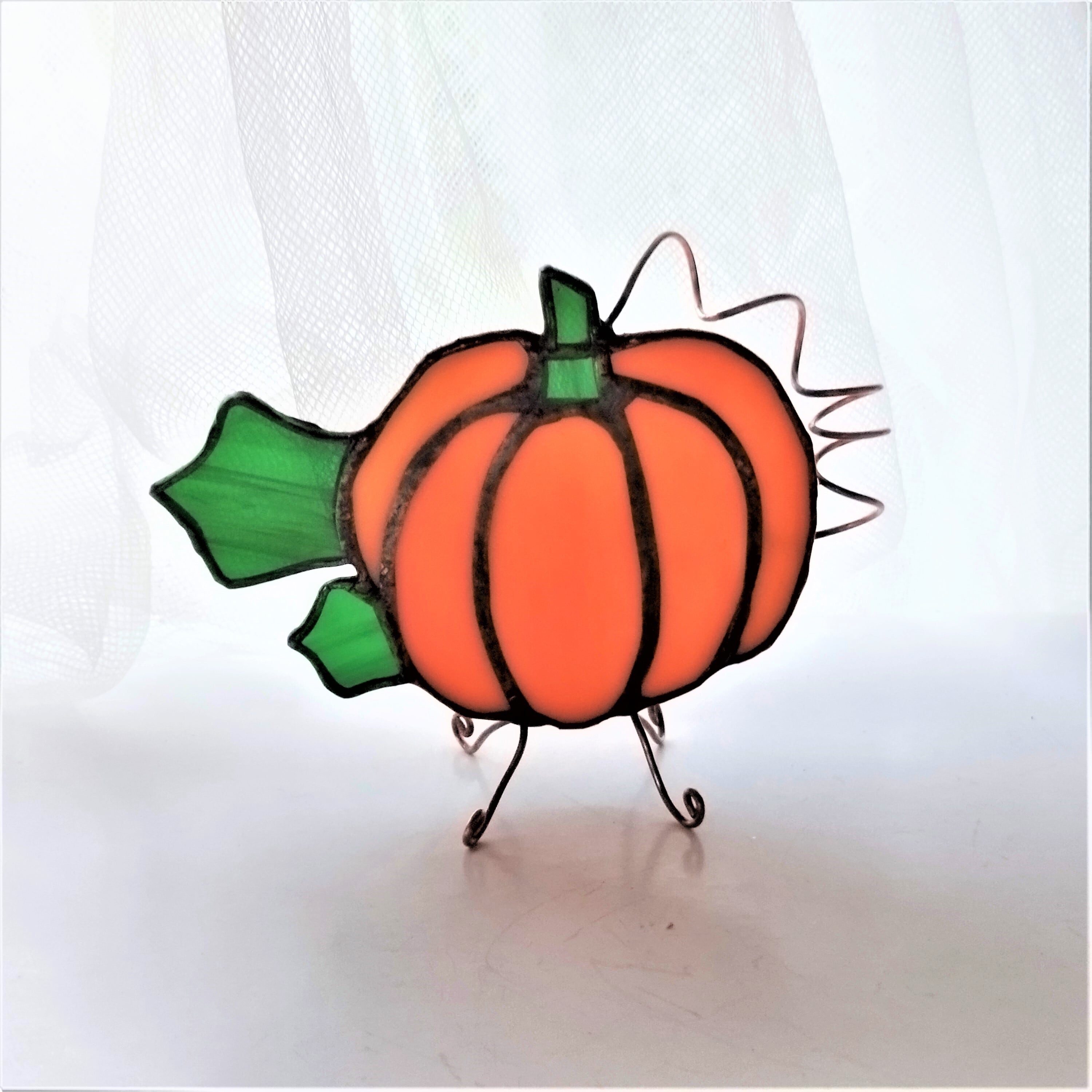 かぼちゃの置物 季節の飾り ハロウィーンにピッタリ オレンジ色の ...