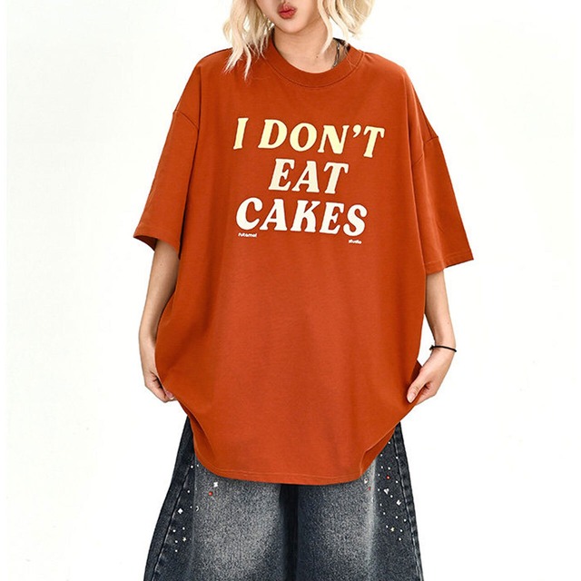 メッセージロゴワイドシルエットTシャツ 2col   R02060