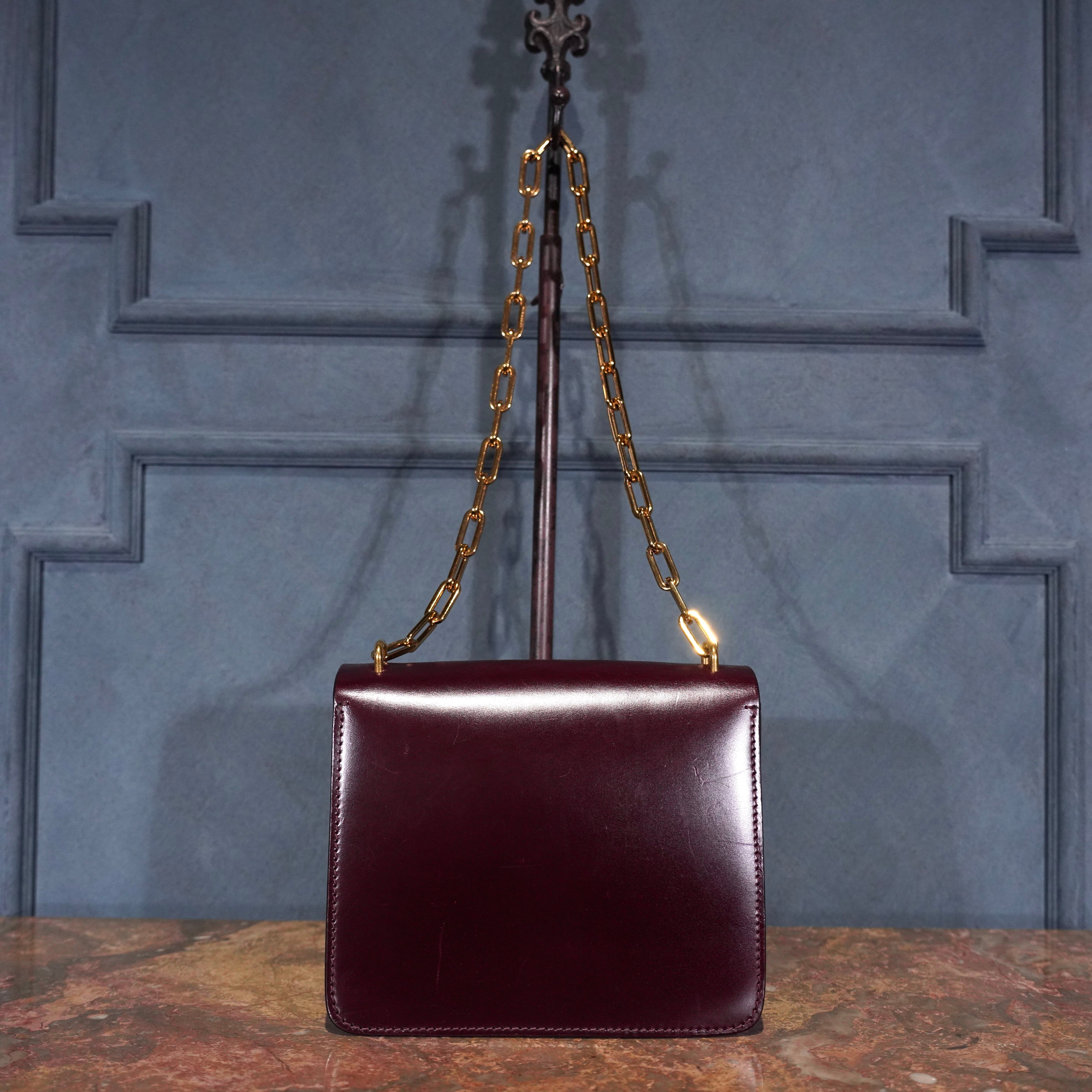 BURBERRY BRIDLE LEATHER CHAIN SHOULDER BAG/バーバリーブライドル