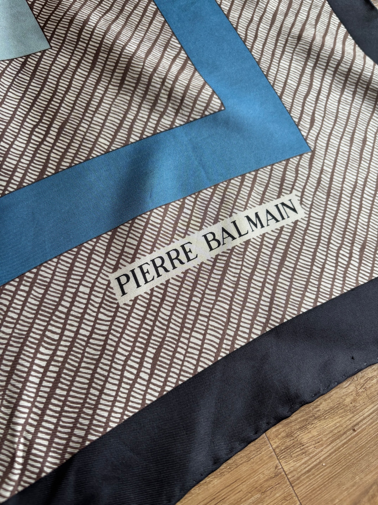 geometric frame silk scarf-5150-8