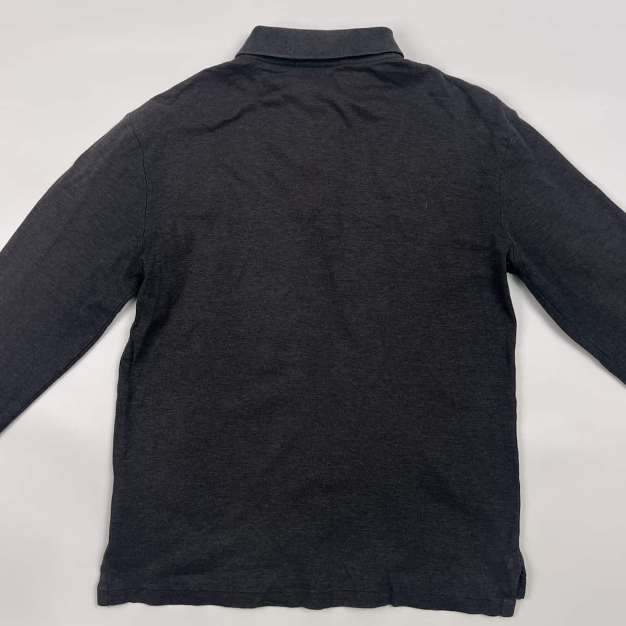 POLO RALPH LAUREN ラルフローレン CUSTOM  SLIM FIT 長袖 ポロシャツ XS/グレー メンズ