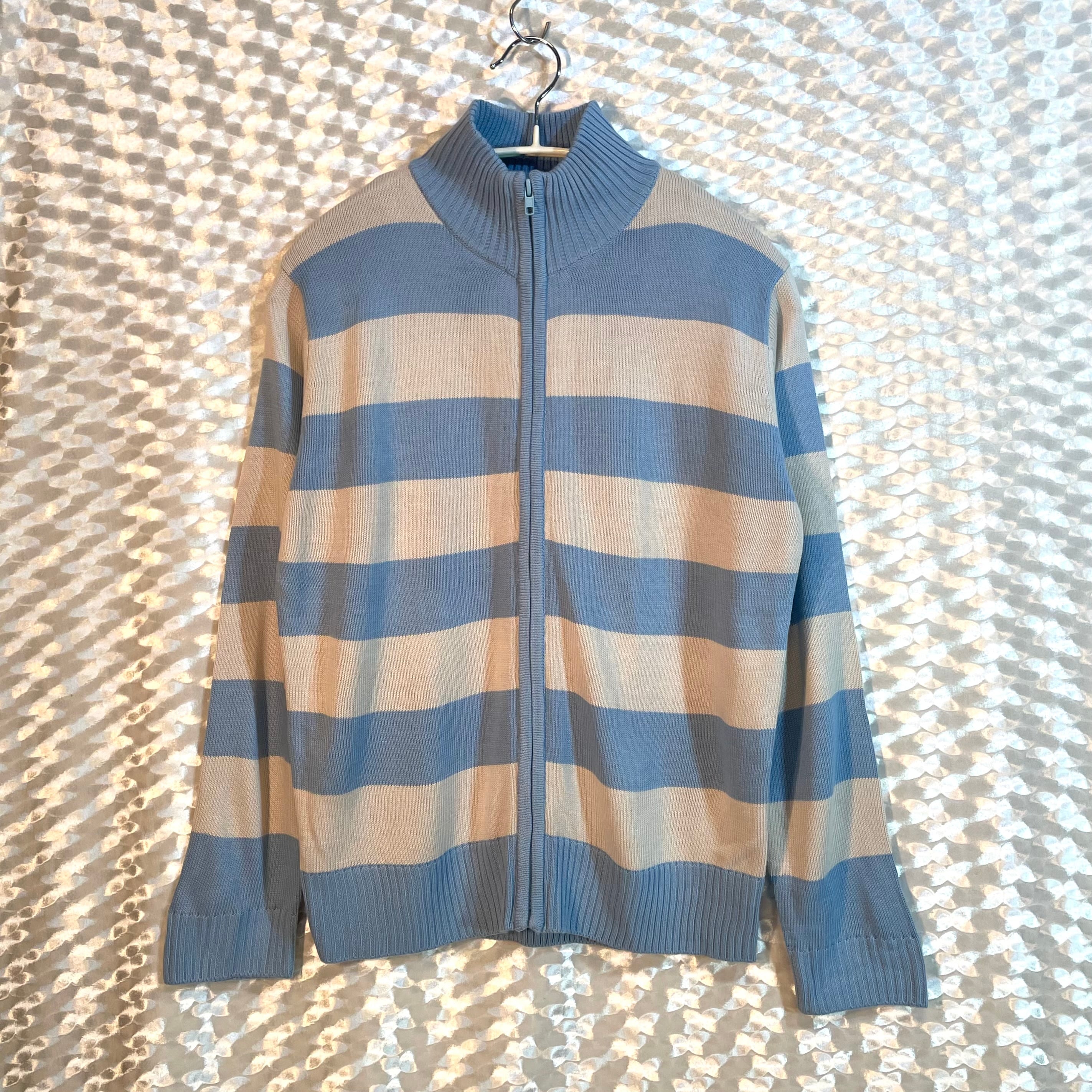 90s GOODENOUGH ハーフジップ ボーダー スウェット シャツ