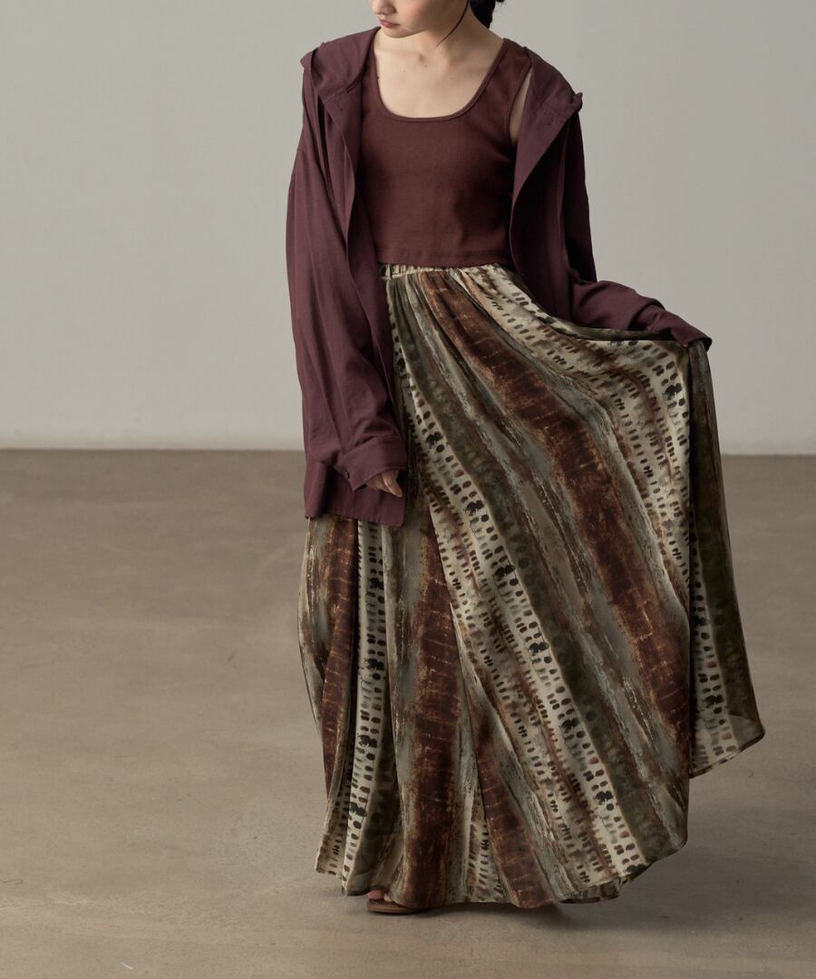 ニュアンス柄◆シアースカート【s-60197】