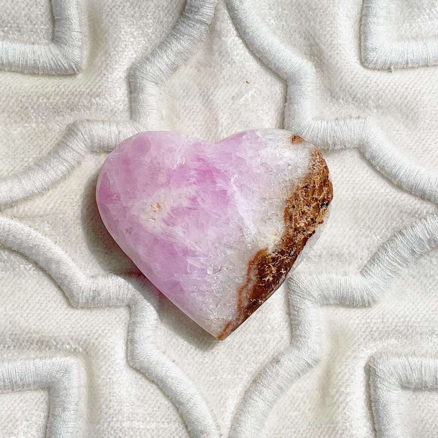 Pink Aragonite Heart
