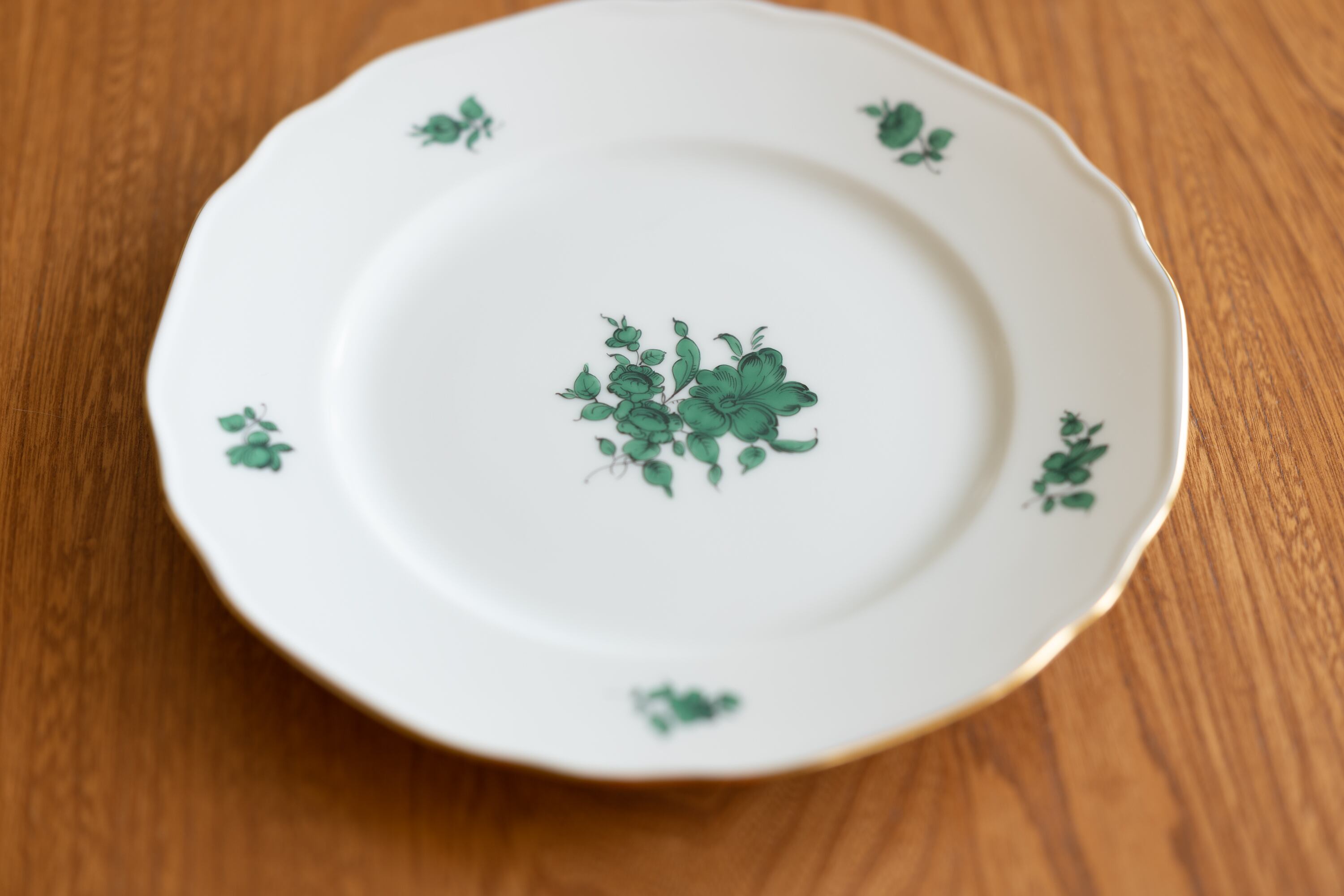 アウガルテン プレート マリアテレジア グリーン ケーキプレート AUGARTEN 4枚在庫あり 3/4