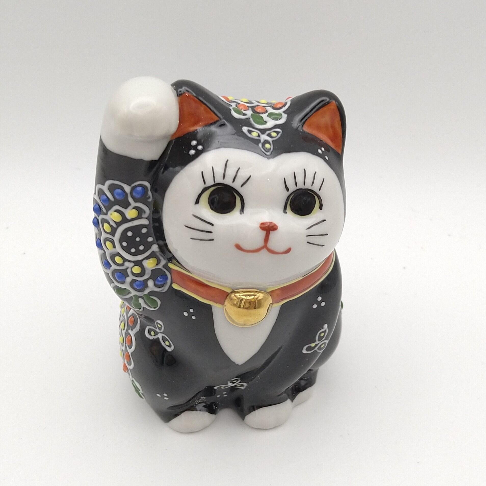 くろ色の招き猫 盛り（右手あげ、左手あげ）」友山 | kutanieishin