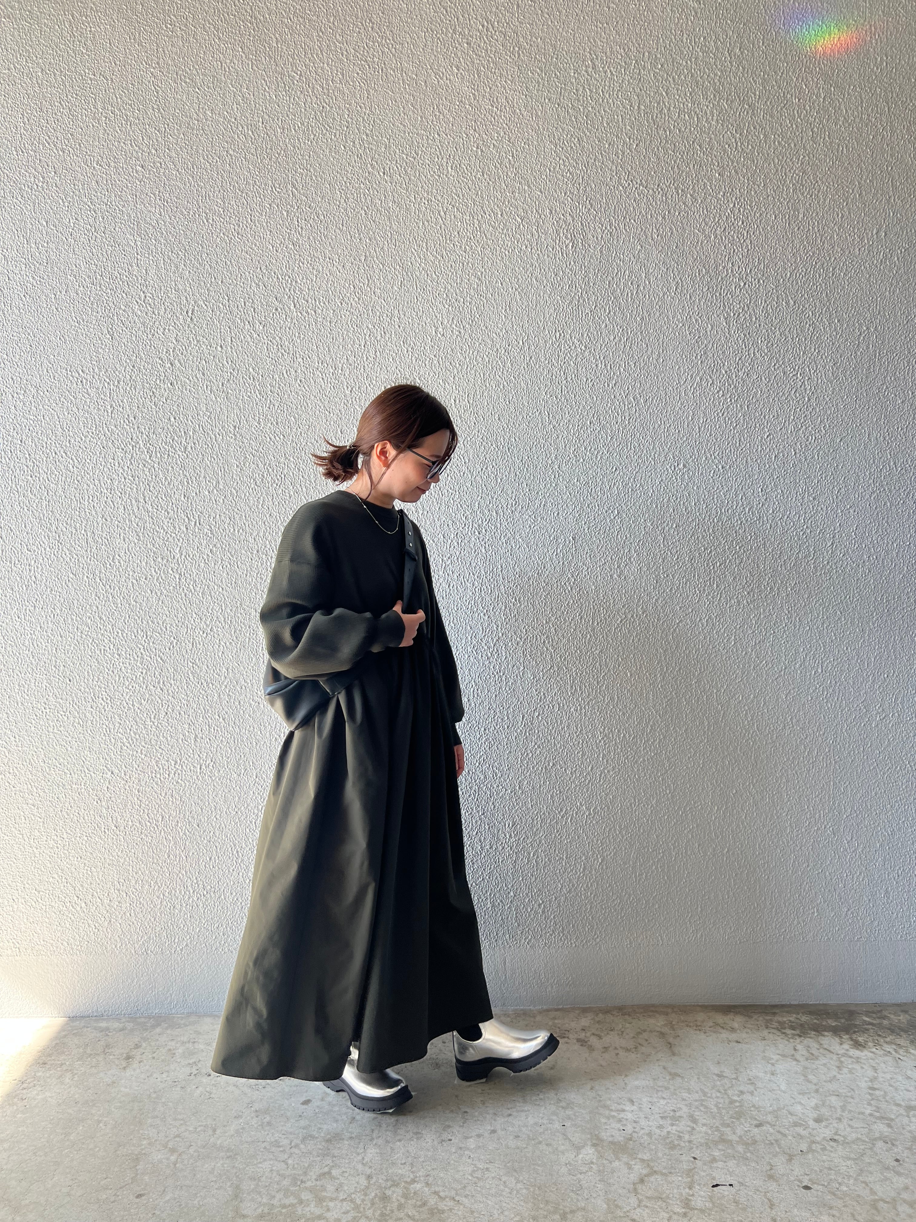 【PASSIONE】異素材ドッキングワンピース 546102