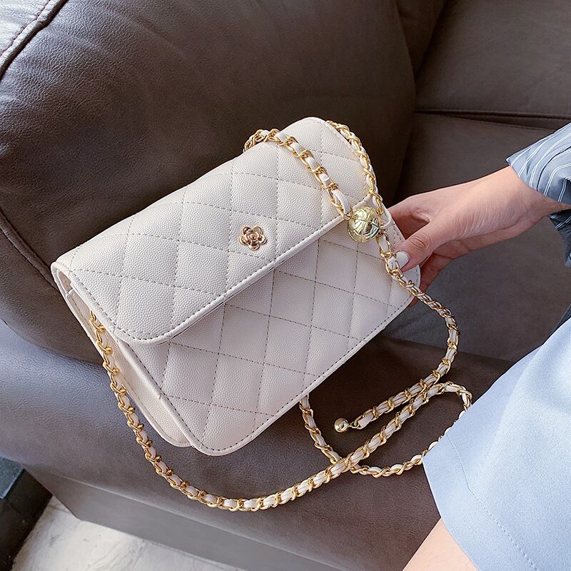 新しい小さなバッグ女性バッグ2020新しい波ins linggeチェーンクロスボディバッグネット赤ファッションショルダー小さな正方形バッグ Tiancai_Wing_Bag0563229