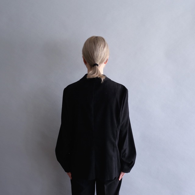 one point flower print mode jacket