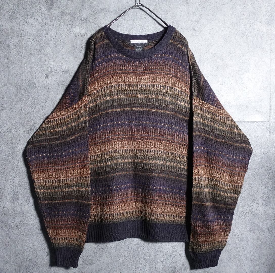 GEOFFREY BEENE” gradation design knit | 古着屋 FORCE