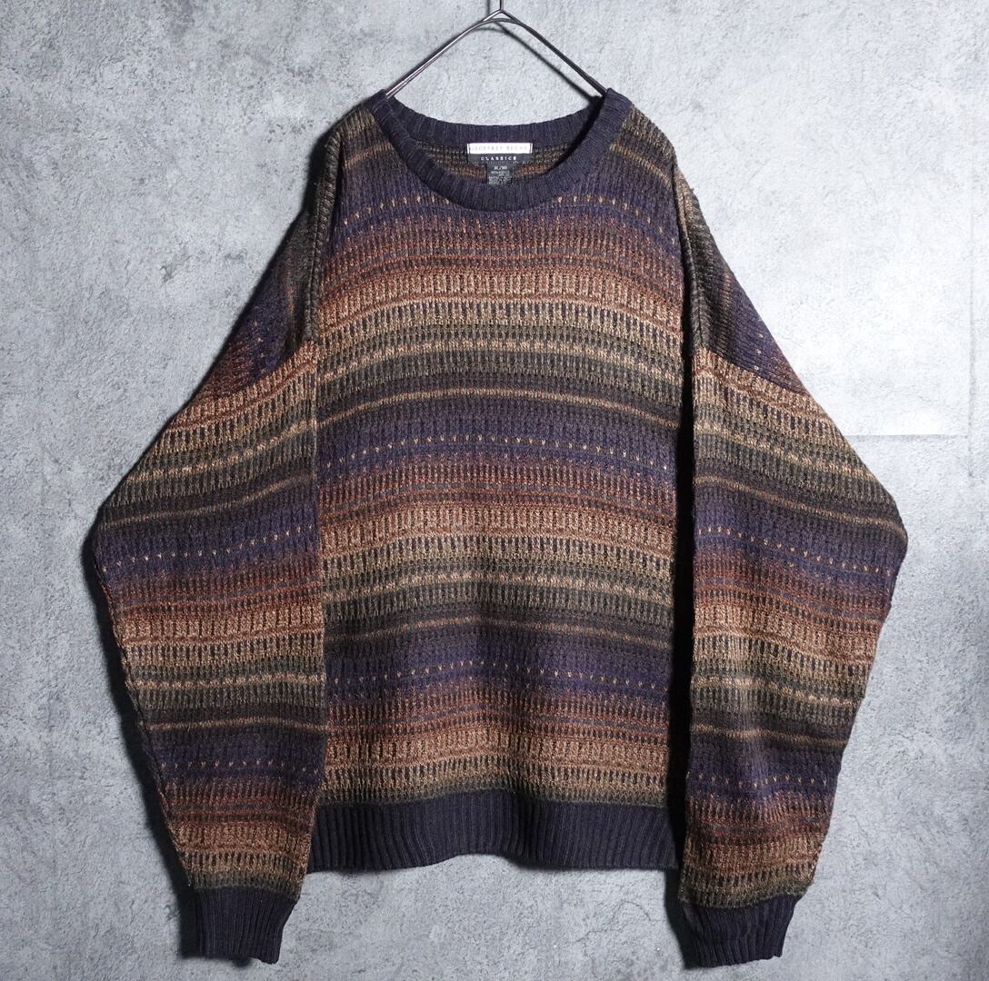 “GEOFFREY BEENE” gradation design knit