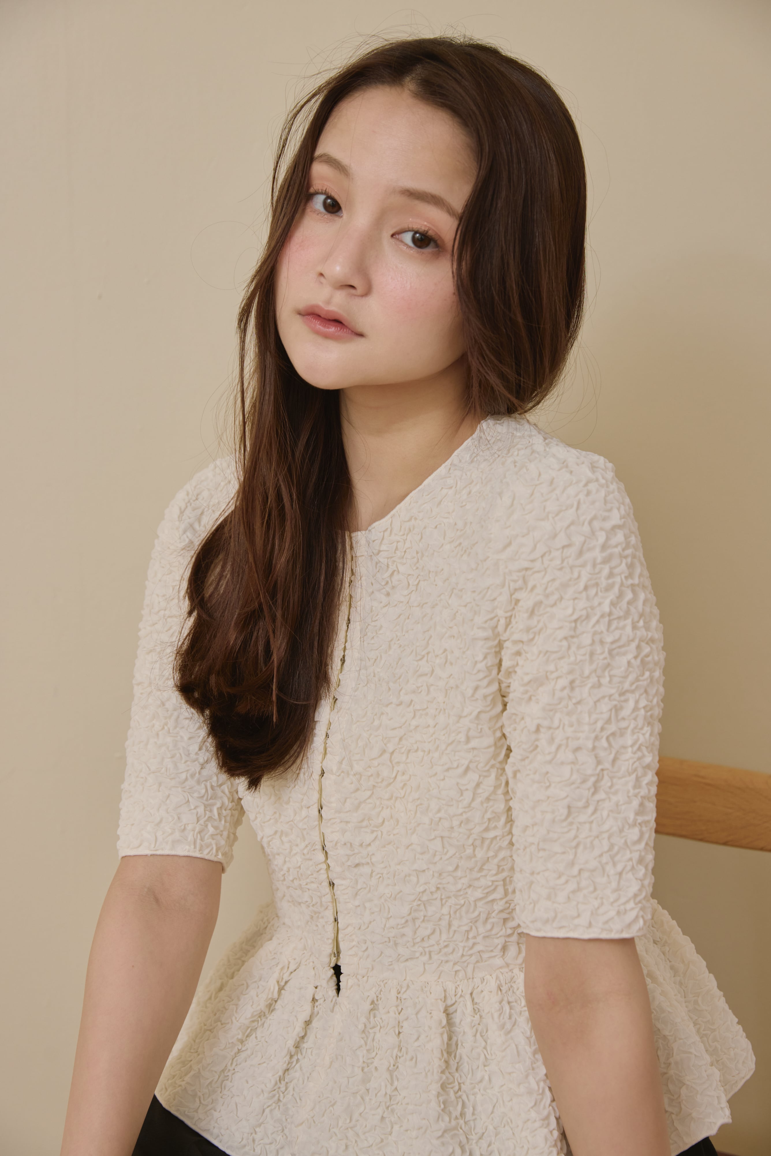 AM650404 jacquard peplum half sleeve tops