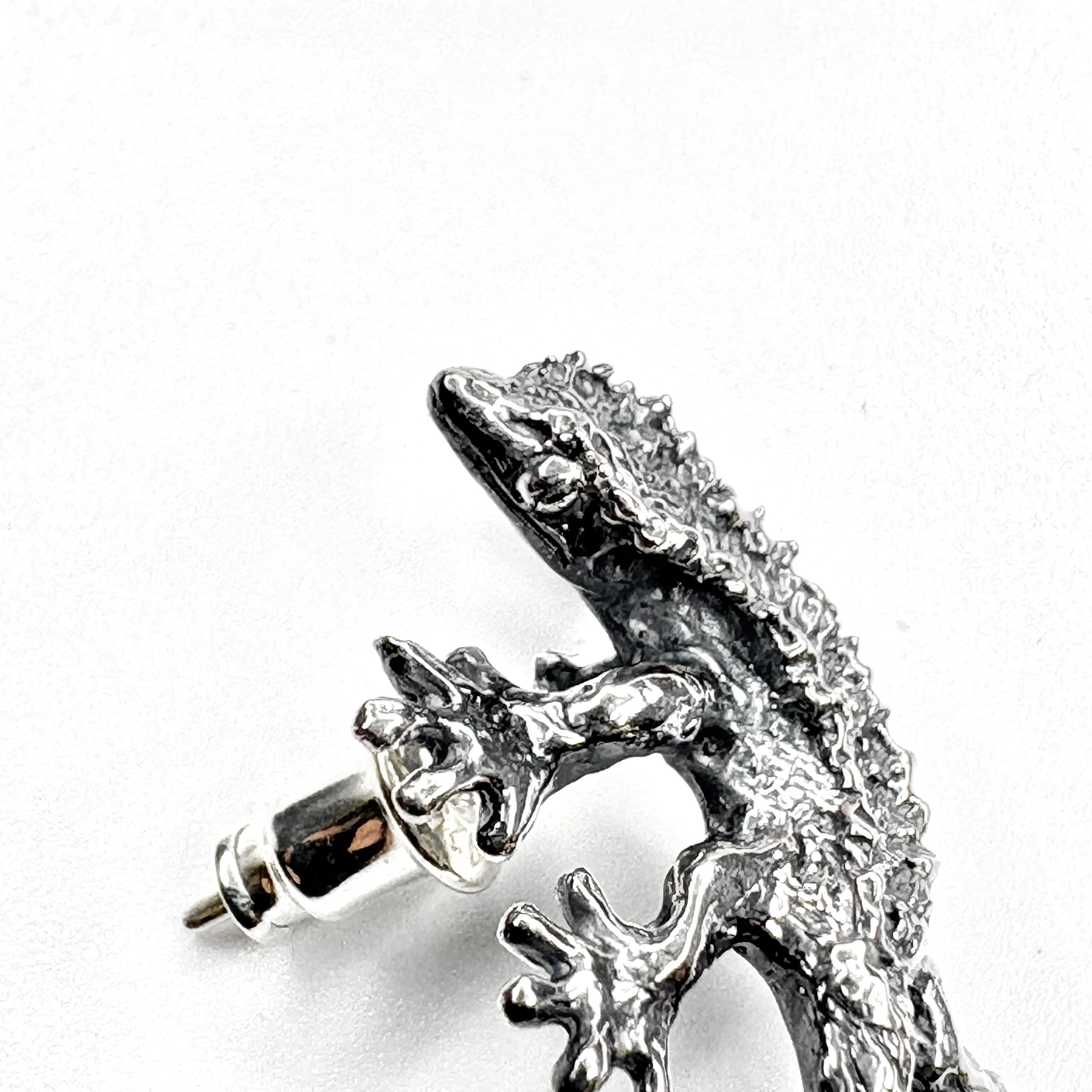完売【クレステッドゲッコー】ネックレス・ピアス・ピンバッジ・カードセット クレステッドゲッコーピアス | Cold I's 公式オンラインショップ