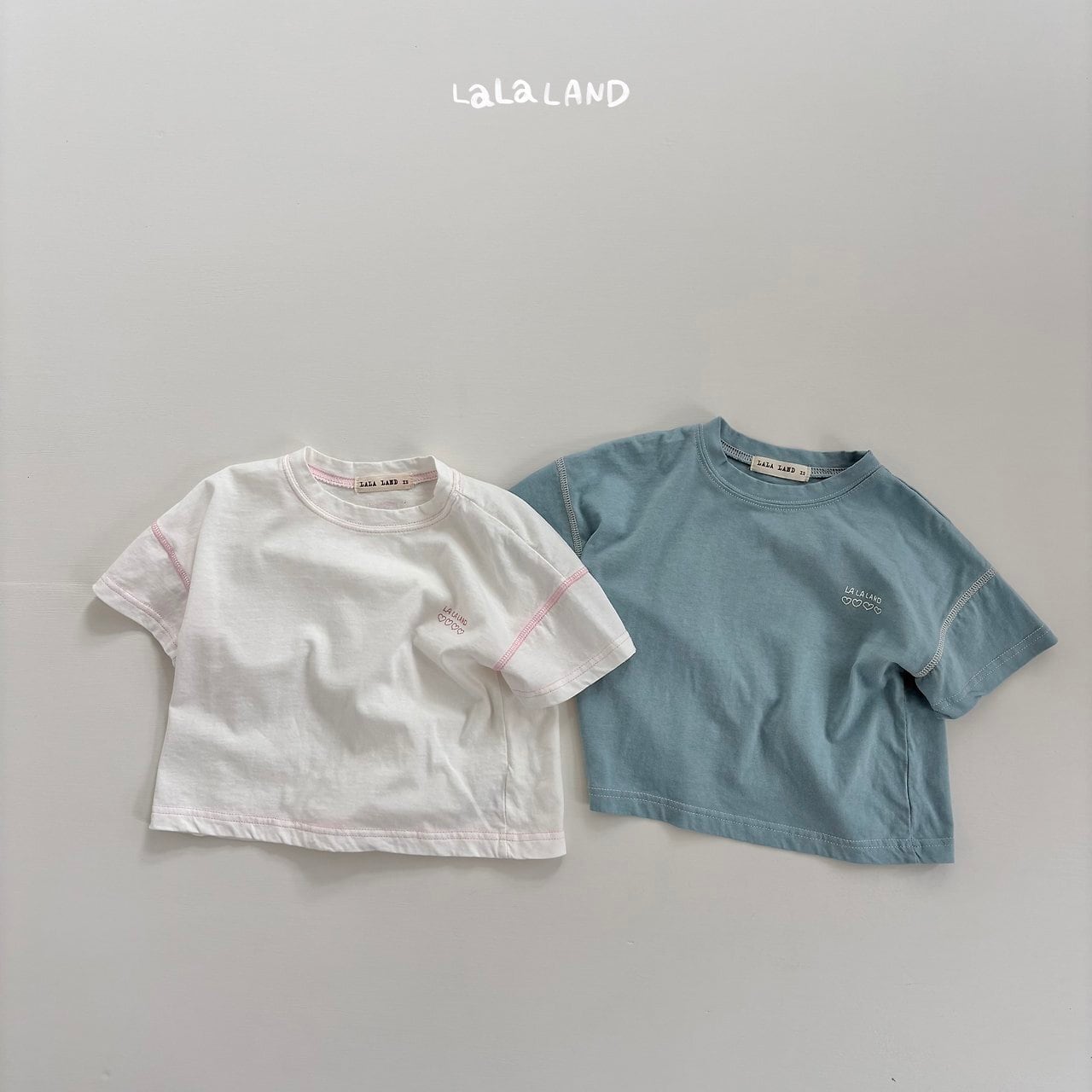 《予約》送料無料【lalaland】Color Stitch T