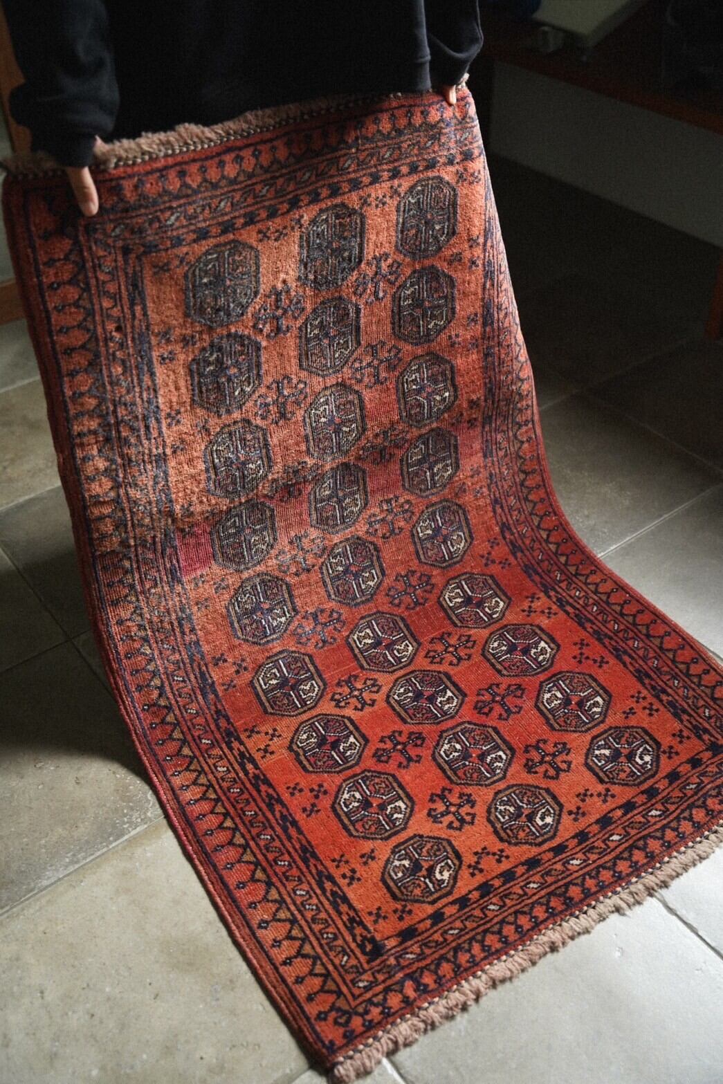 1426-Vintage Turkmen rug