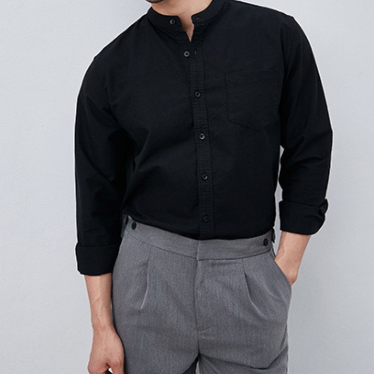 スタンドカラーベーシックシャツ MT0210006