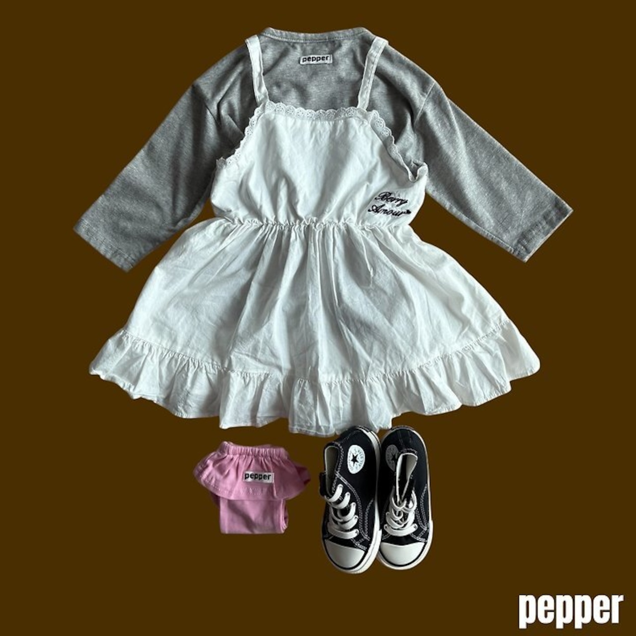 【取寄/韓国直送】PEPPER 26/AU マヨスパンベーシックTシャツ|秋服|韓国子供服