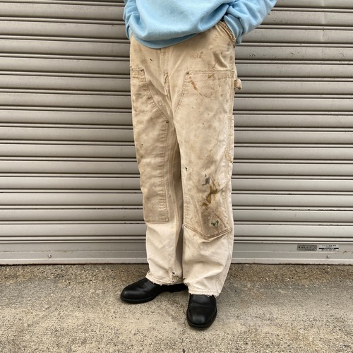 80s USA製　カーハート　ダブルニーダックペインターパンツ　ボロ　XL