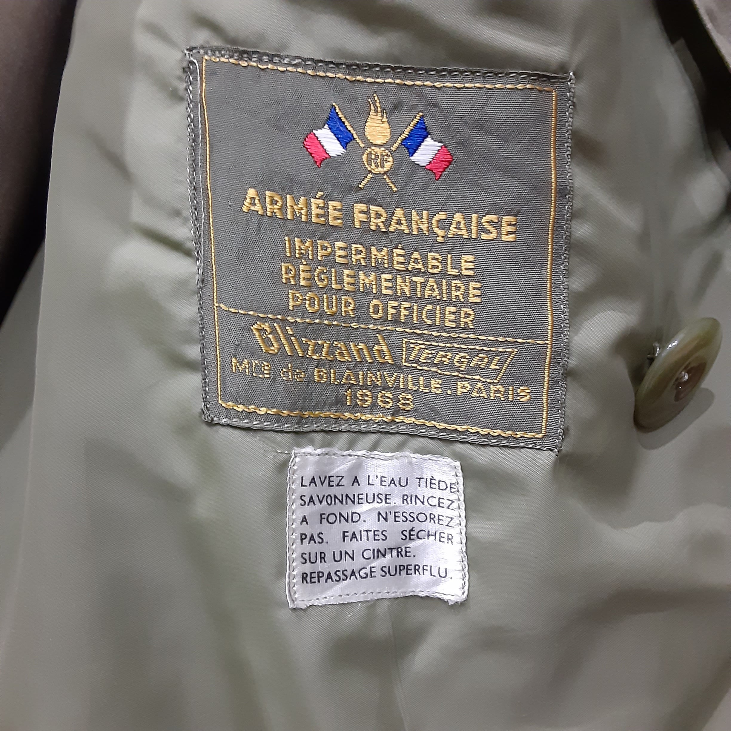 1968 French Military Officer Trench Coat 1968年製　フランス軍　士官用　トレンチコート