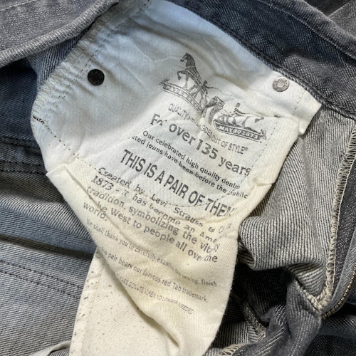 【W30 L30】 usa levi's 先染ブラック リーバイス 569 詳細写真5