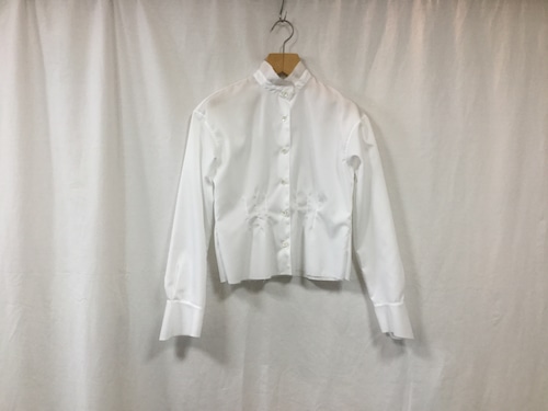 Women’s semoh”standcollar shirt white”