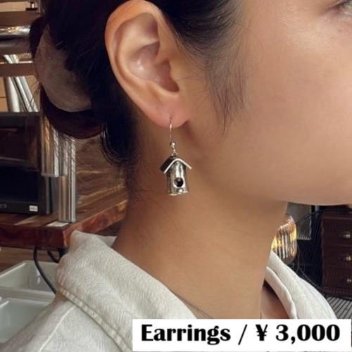 TOPANGA Jewelry 　Asymmetrical tall house　アシンメトリートールハウス　家　ピアス　ギフト　プレゼント　ジュエリー　イヤリング　建物