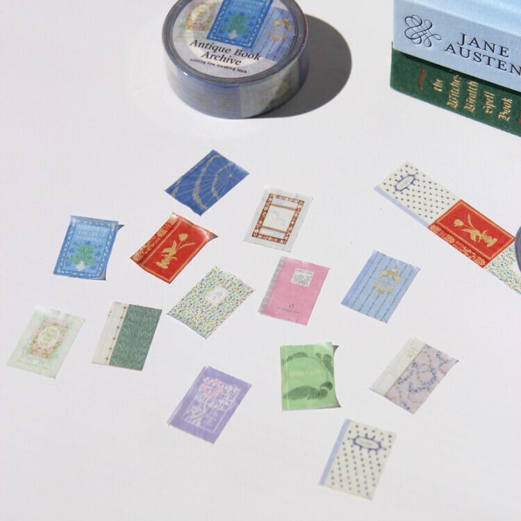 韓国製マスキングテープ　BOKI まとめ売り BOKI】マスキングテープ Antique Book Archive Cutting Line Masking