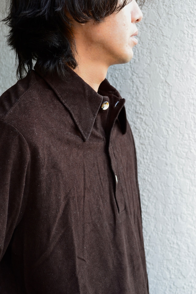 JCPenney 1970's Velveteen Long Sleeve Polo shirt JCペニー 70s 別珍 ポロシャツ シングルステッチ