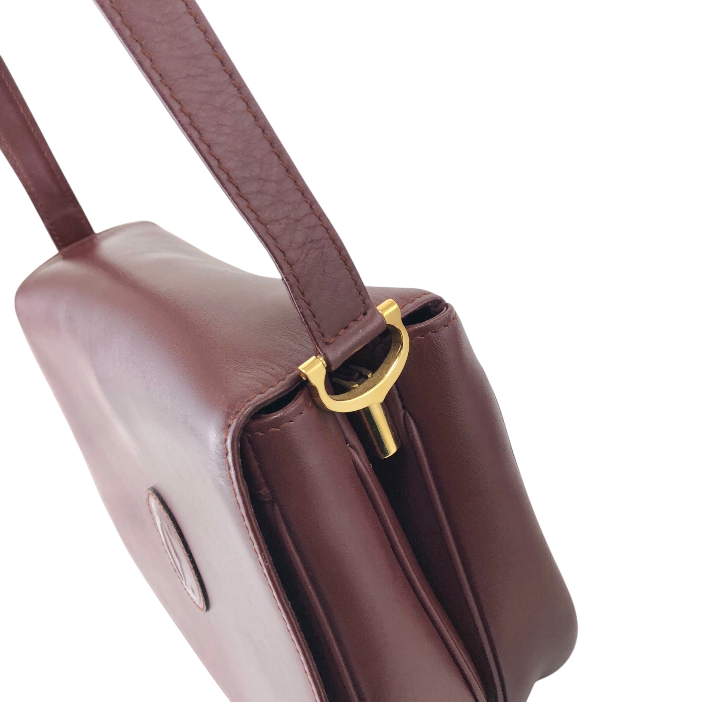 ✨Cartier✨カルティエ✨ボルドー✨レザー✨マストライン✨ヴィンテージ✨ Cartier カルティエ マストライン ショルダーバッグ ボルドー レザー