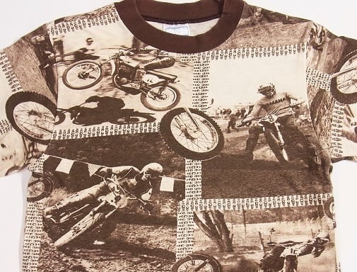 70年代ビンテージTシャツ　モトクロスバイクフォトプリント　JCPENNY