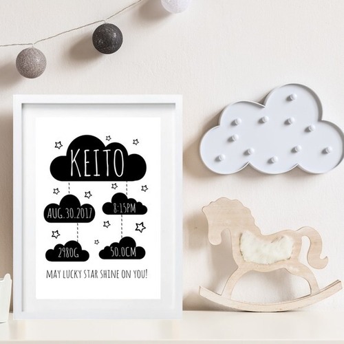 Baby poster#CLOUD bw(A4)