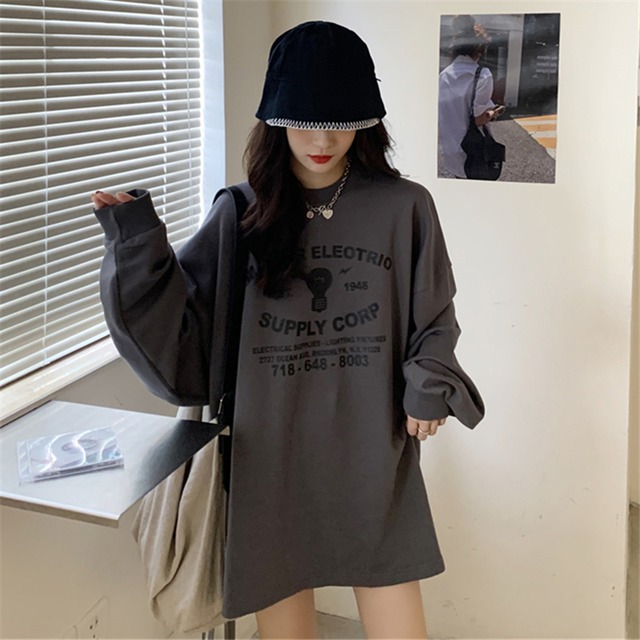 【MumuIns 】 新作クラシカルオバーサイズTシャツ　A0400