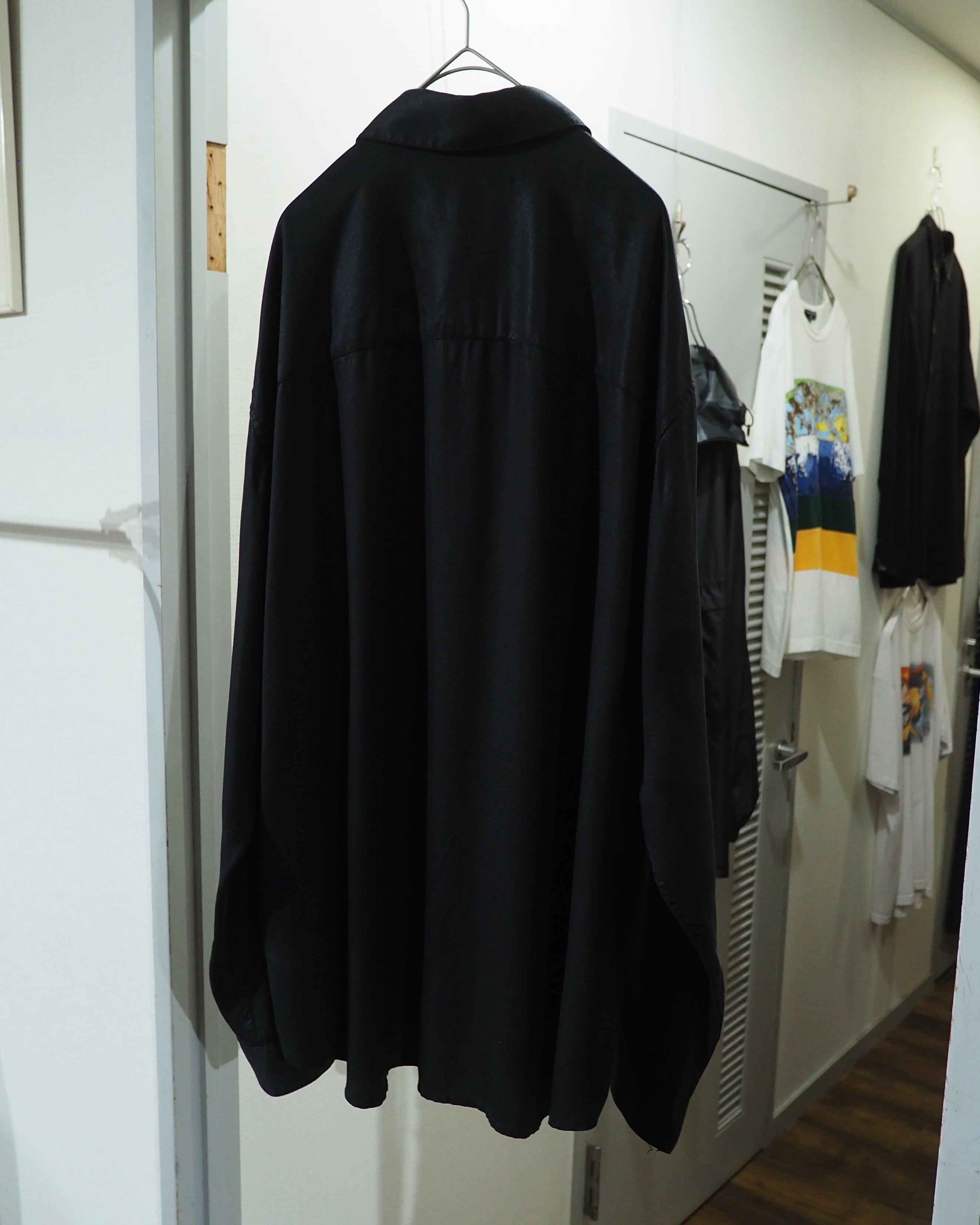 " DIESEL " D ‐ Logo Embroidery Black Drape Over Silhouette Shirt