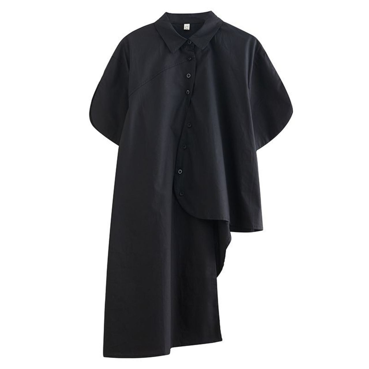 アシンメトリー ボタンダウン シャツ30054