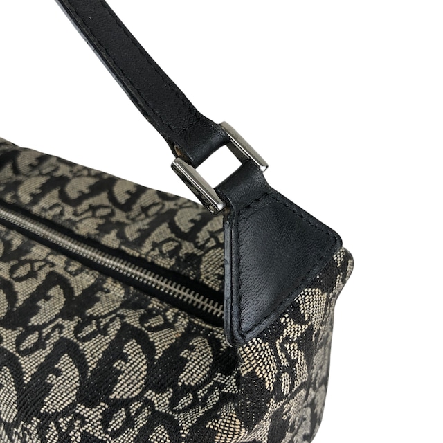 Christian Dior クリスチャン ディオール トロッター ハンドバッグ ブラック ジャガード バニティバッグ ミニバッグ vintage ヴィンテージ オールド zxykbr