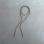 simple suede long choker/brown