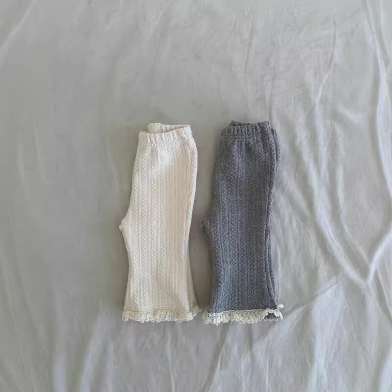 【BABY】韓国風秋新作レース無地レギンス