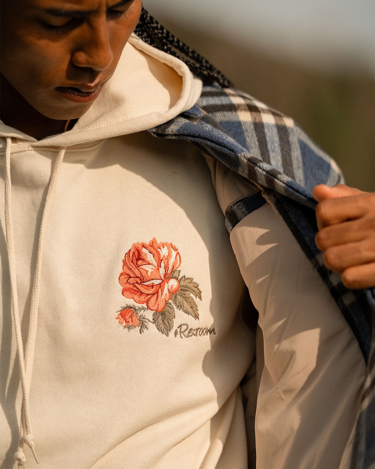 【#Re:room】FLOWER EMBROIDERY LOGO PARKA［REC929］