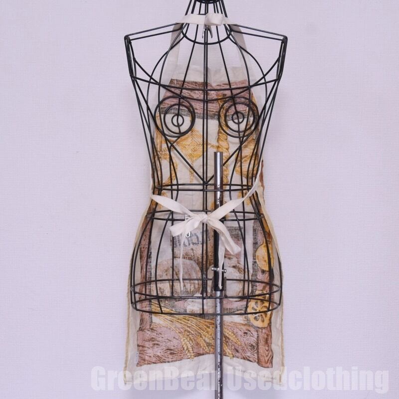 ML318 リメイクにも ビンテージ エプロン ファブリック レトロ雑貨