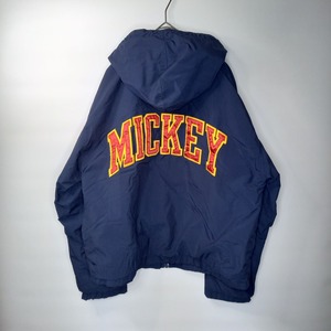 ミッキー.inc　ディズニー　ナイロンジャケット　パーカー　刺繍ロゴ　S