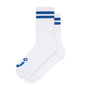 POLAR / RIB SOCKS | HAPPY SAD - WHITE/BLUE