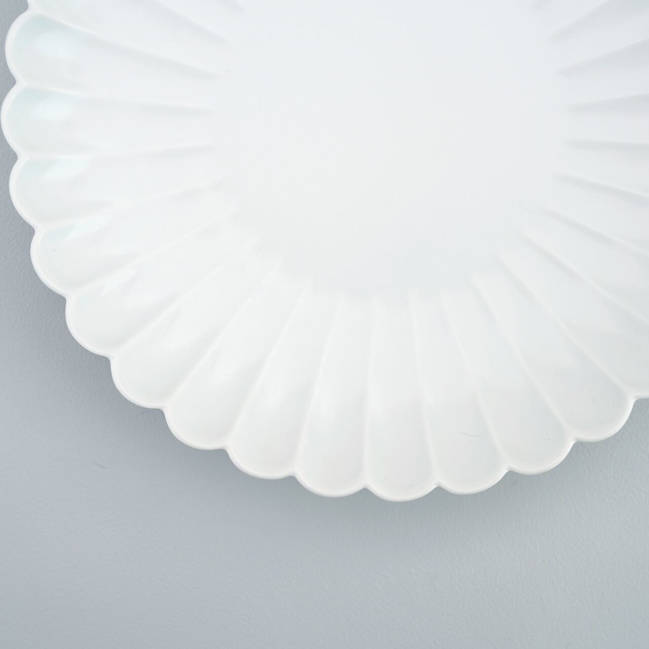 白マット菊彫り 7寸皿 (21cm) | plato 田中陶器店 │ 有田焼・伊万里焼