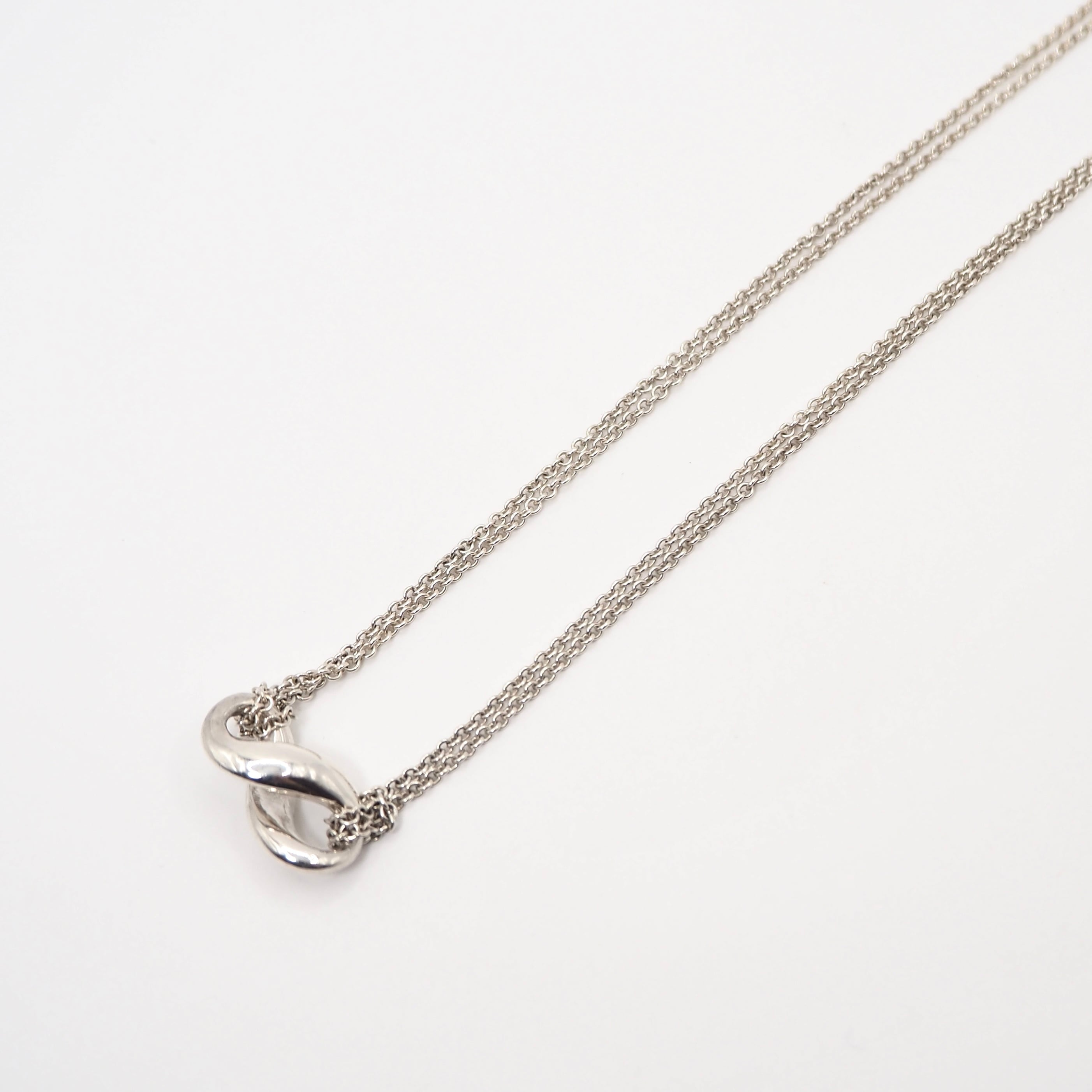 Tiffany&Co. インフィニティダブルチェーンネックレス シルバー925