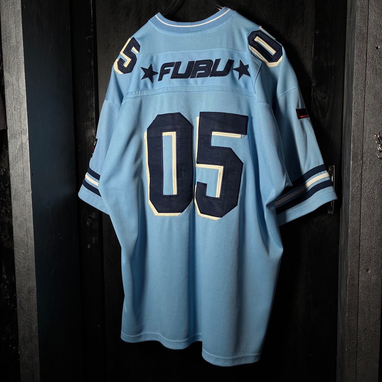 FUBU GAME SHIRT フブ ゲームシャツ 05 オーバーサイズ　ライトブルー