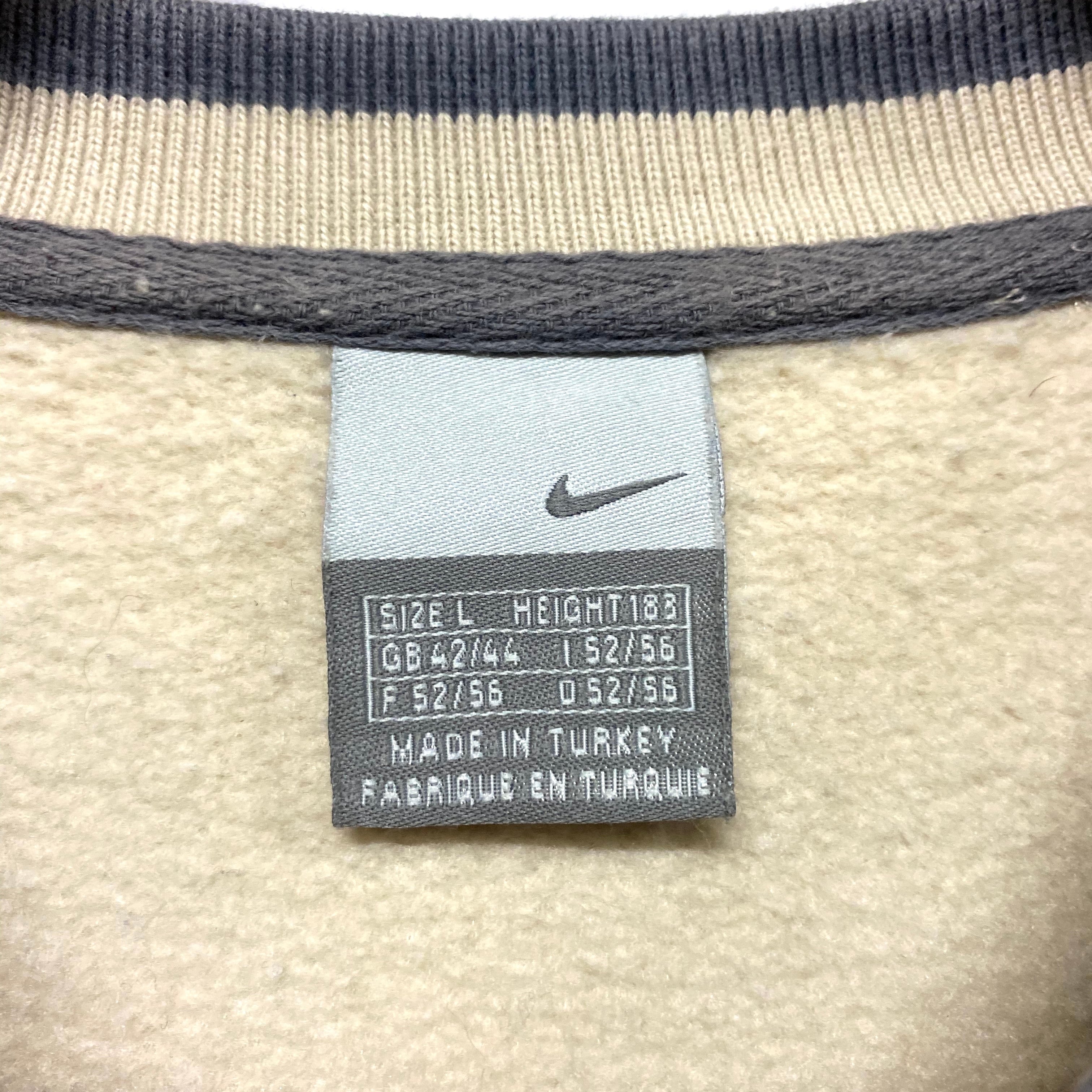 NIKE ナイキ スウォッシュ ワンポイント ロゴ刺繍 スウェット ベージュ