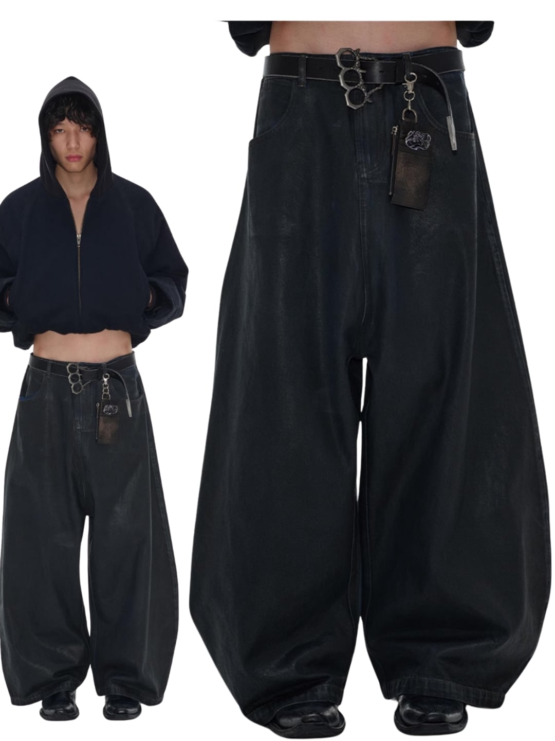 JCAESAR STUDIOデニム ワイドパンツ JCAESAR STUDIO Coating Wide Denim Pants | 匁.Store