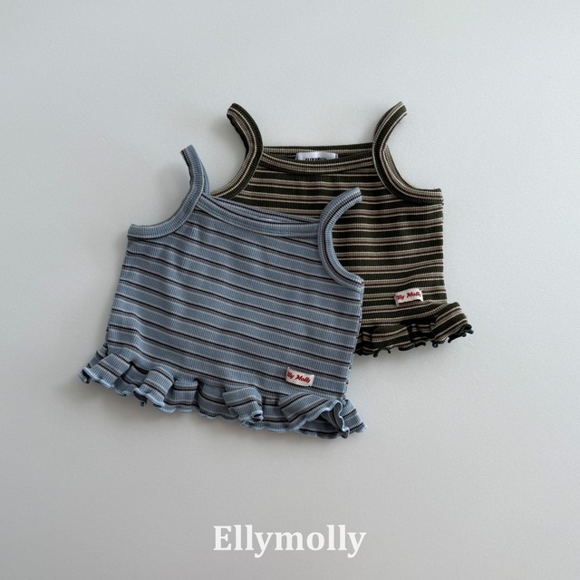 【取寄】elly molly｜shadow frill sleeveless｜シャドウフリルノースリーブ｜5-15｜kids&jr｜26 autumn