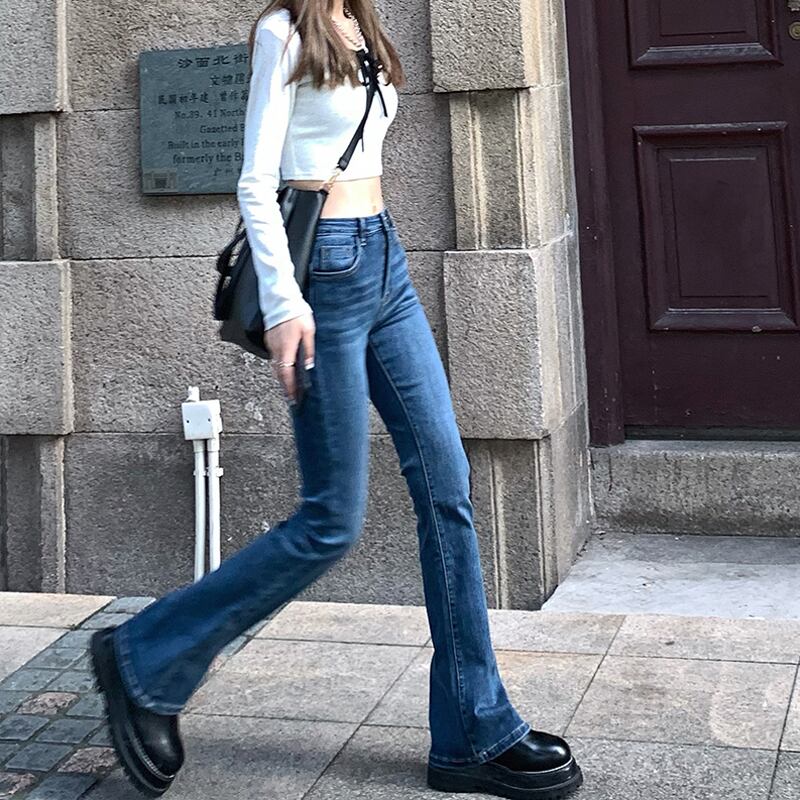 パンツ ジーンズ スタイル薄手 レッド 萌量不足53662561148