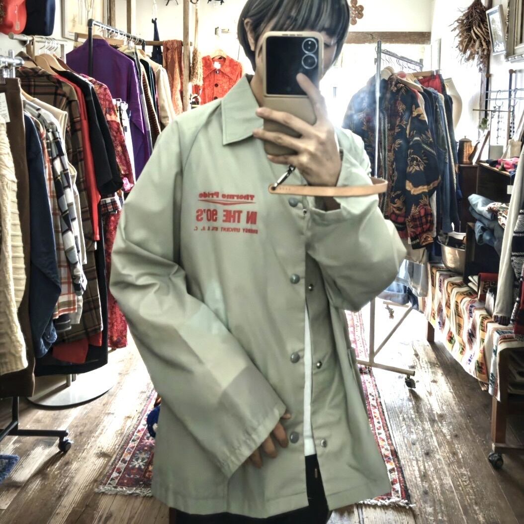 90s made in USA coach jacket/ヴィンテージグレージュのコーチ
